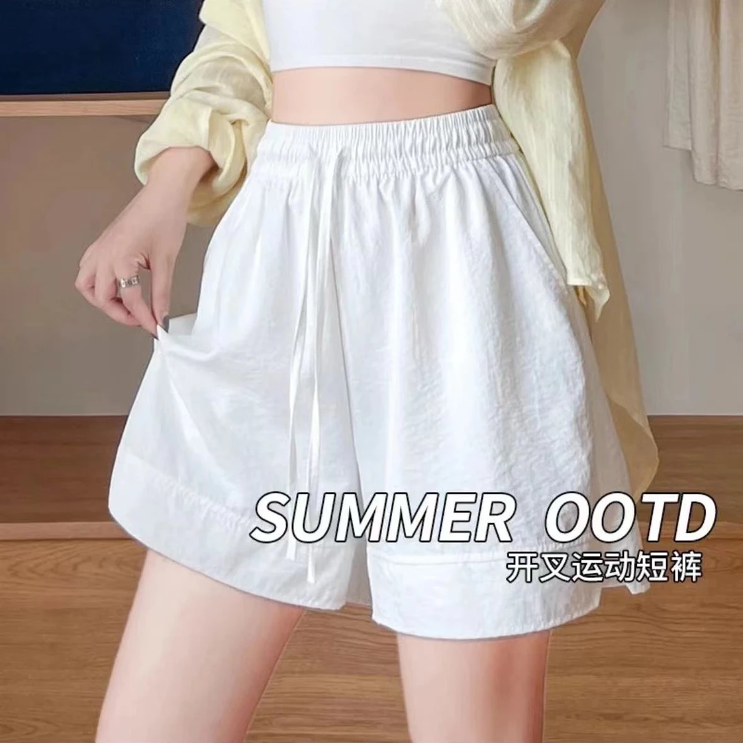 【超值】冰感运动女夏山本短裤宽松高腰开叉中裤2025新款休闲阔腿裤