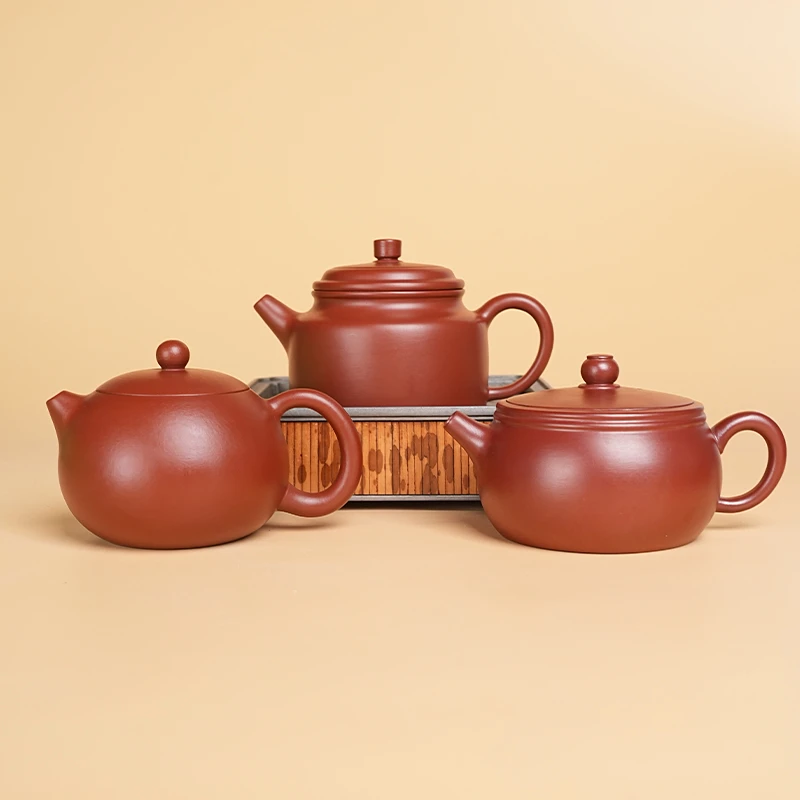 【闪购商品】三把全给西施德钟扁汉瓦朱泥紫砂茶壶C0074