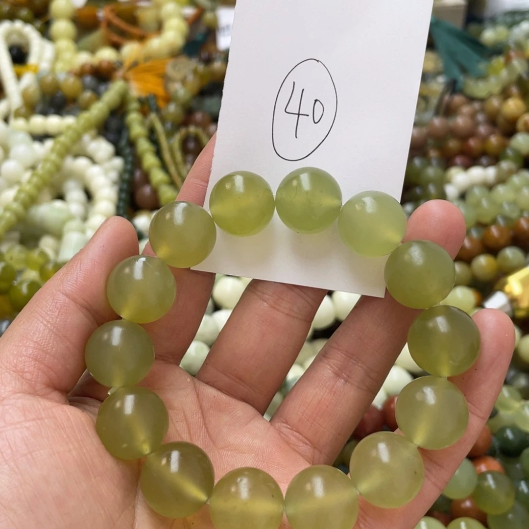 蛇纹石玉手链未镶嵌