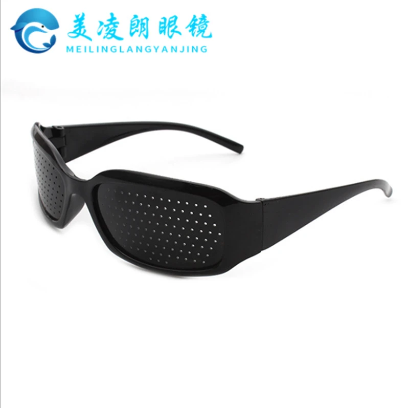 帝仑诗针孔认证保证调节各种不良视力眼镜眼镜小孔儿童时尚黑色