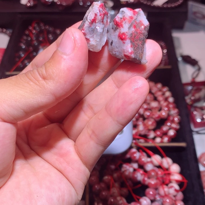 天然辰砂毛料晶体沙