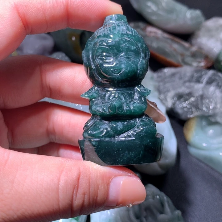翡翠未镶嵌颈饰保真天然A货翡翠