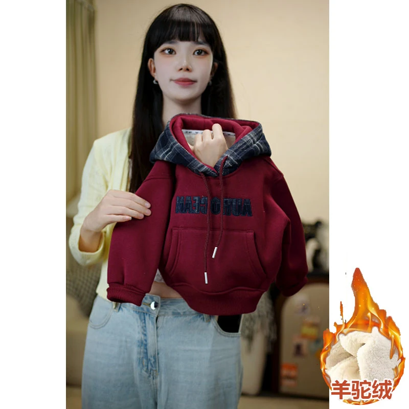 冬季款儿童洋气带帽宽松卫衣宝宝运动休闲韩版休闲连帽卫衣