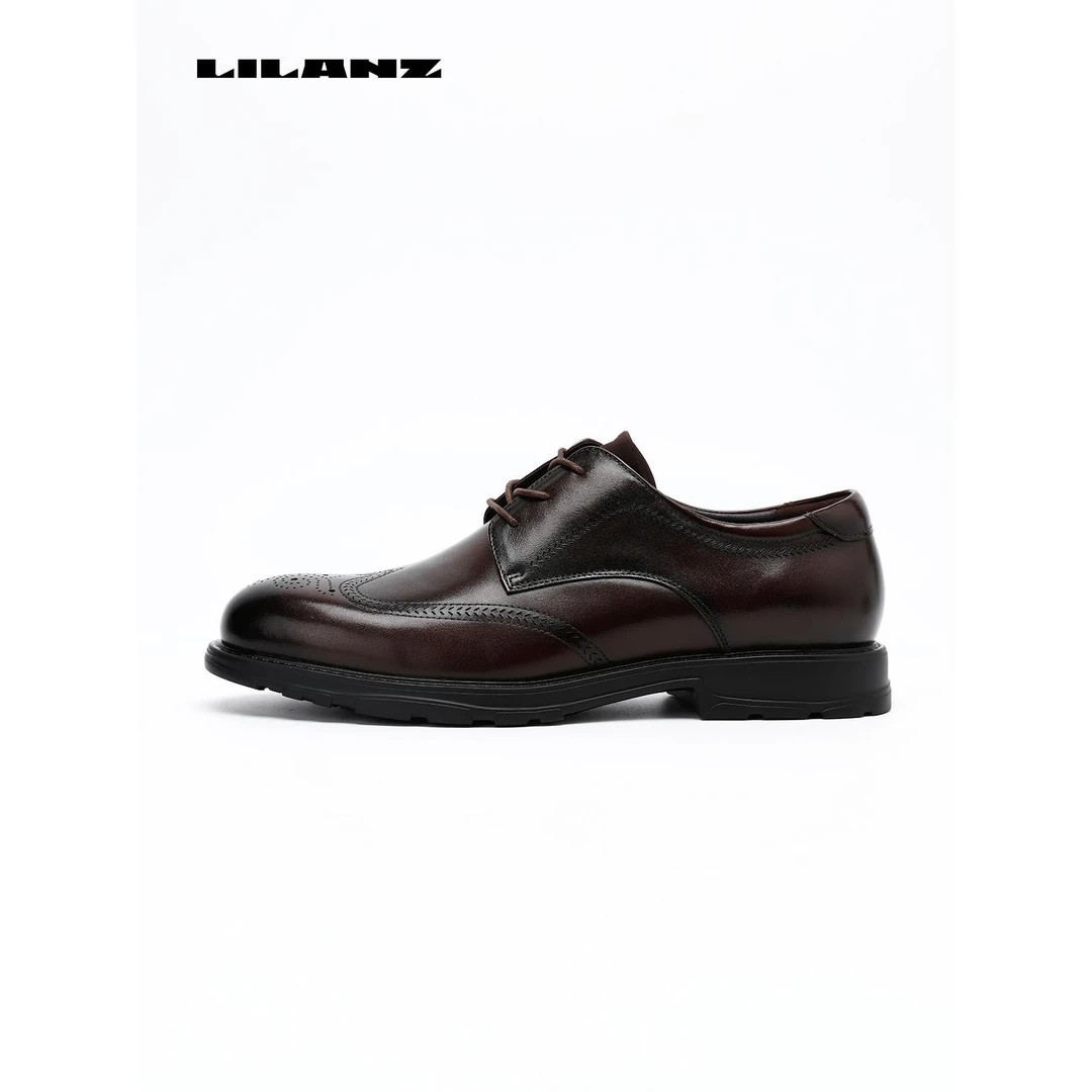 利郎男鞋【轻系列】秋冬新款柔软轻便布洛克雕花正统鞋 24DXL1131Y