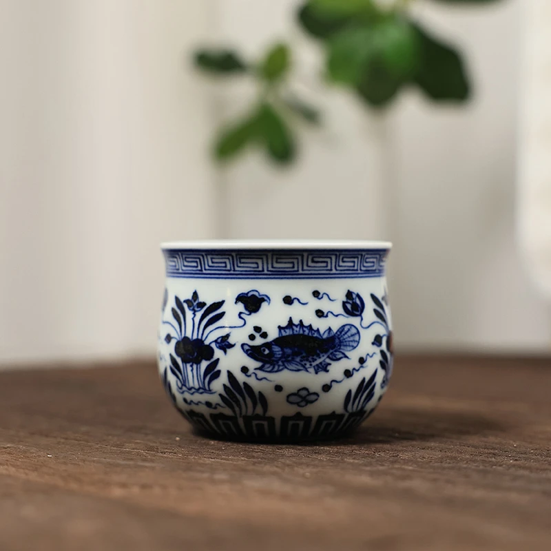 【央广非遗】墨舍柴窑鱼藻圆融杯（moshe612）