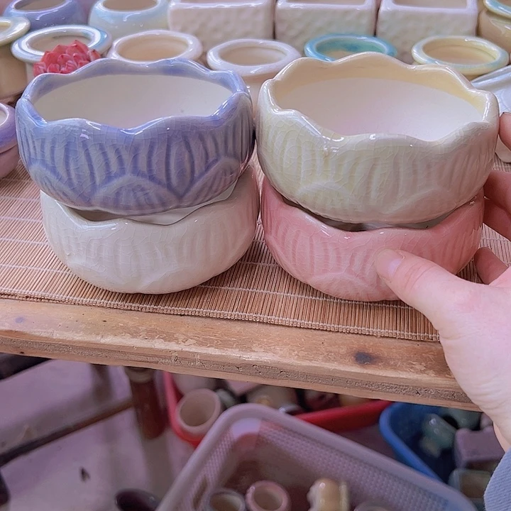 陶瓷花盆当场满12包邮