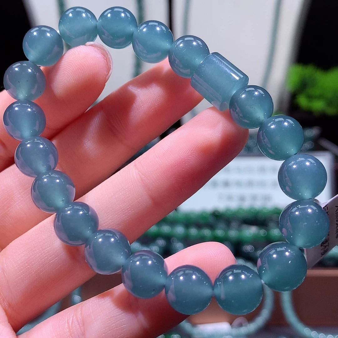 翡翠未镶嵌手链天然a货翡翠手串10