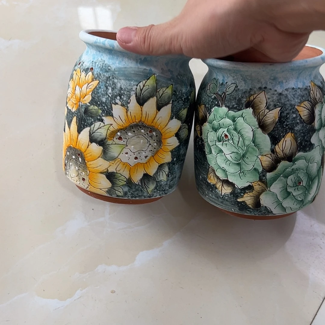 景德镇炫彩手绘口9高12.5