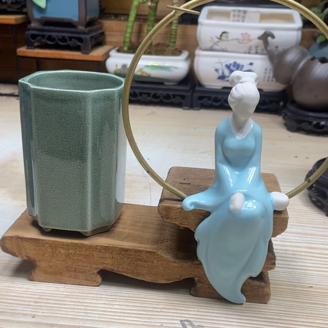 瓷片陶瓷花盆陶瓷艺术