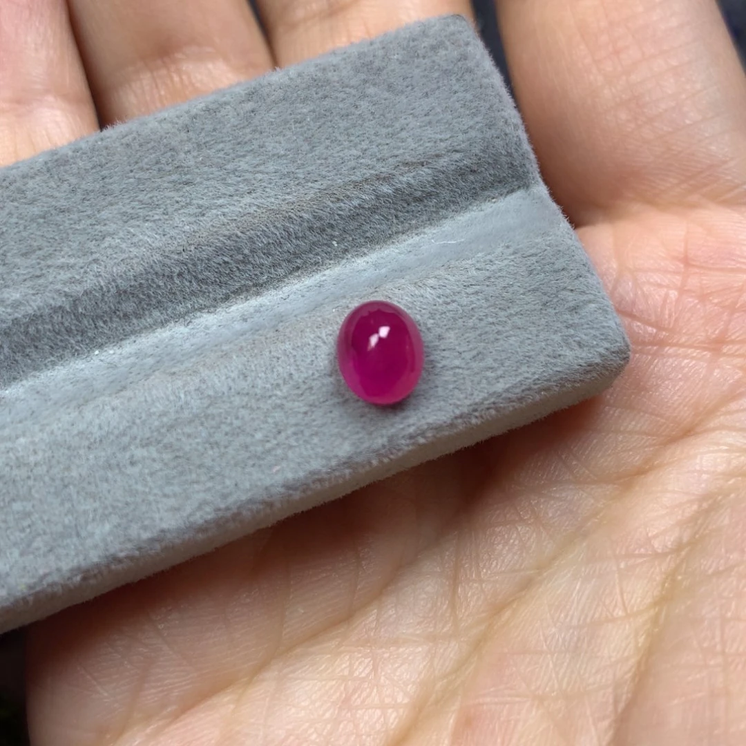 红宝石裸石未镶嵌1.75ct缅甸红宝石蛋面
