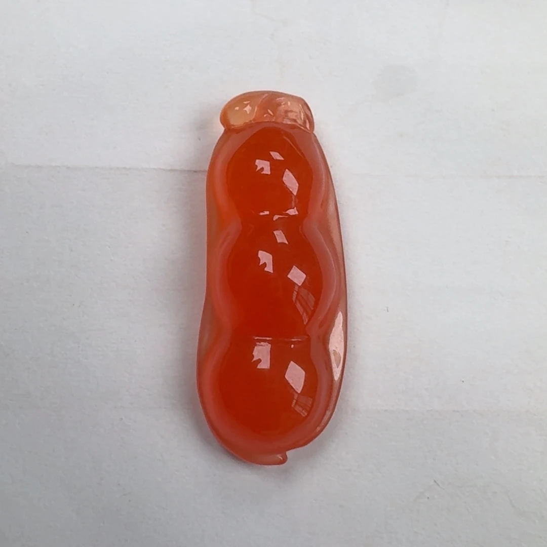 未镶嵌冰红福豆南红玛瑙