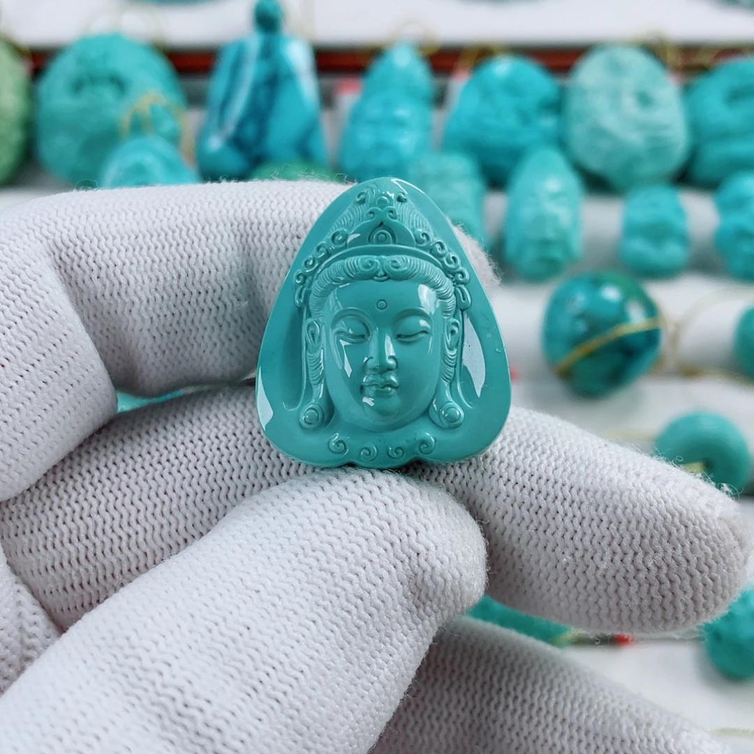 绿松石未镶嵌车挂