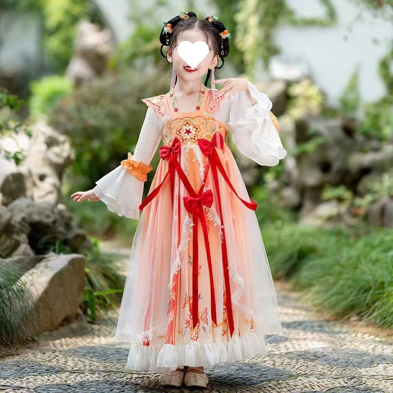 【2万人收藏】汉服女童夏季中国风古装超仙公主秋冬款裙子春