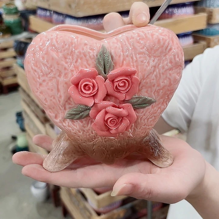 有孔.凑单10元陶瓷花盆发货！