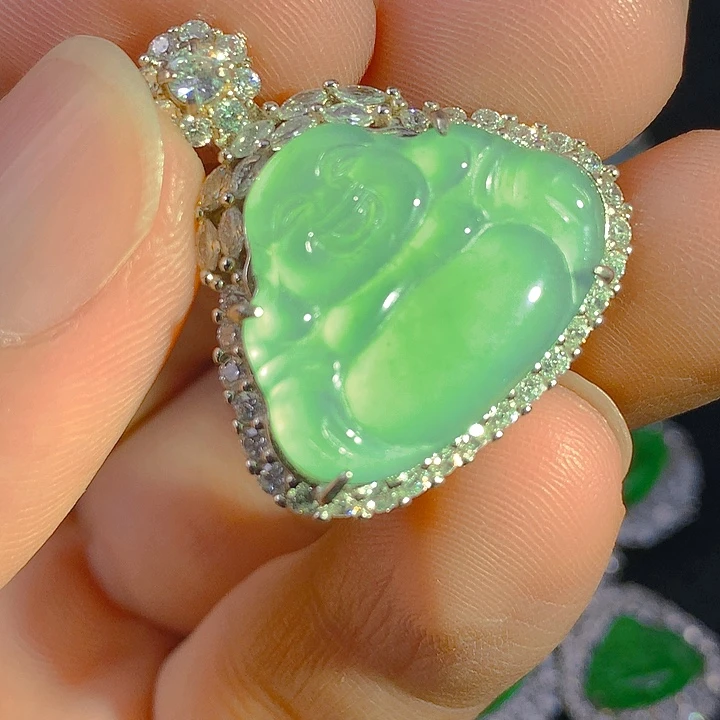 翡翠银S925镶嵌颈饰