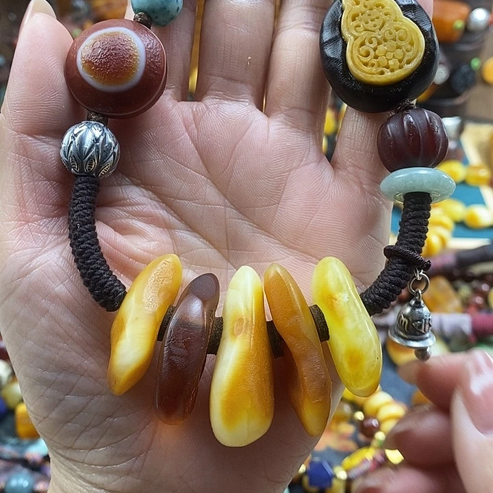 蜜蜡未镶嵌项链项链