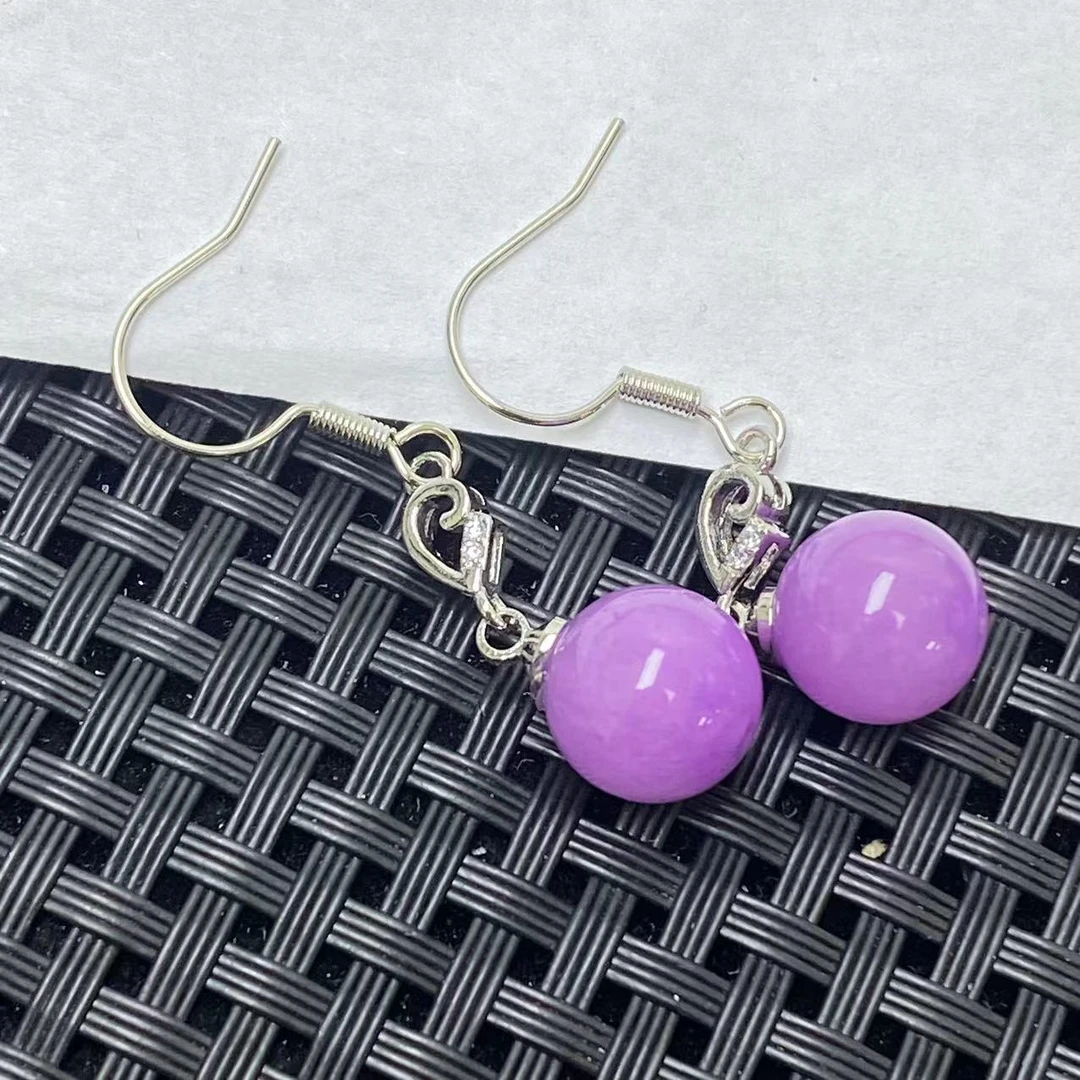 【九矿】G380紫色系圆珠耳钉时尚耳钉