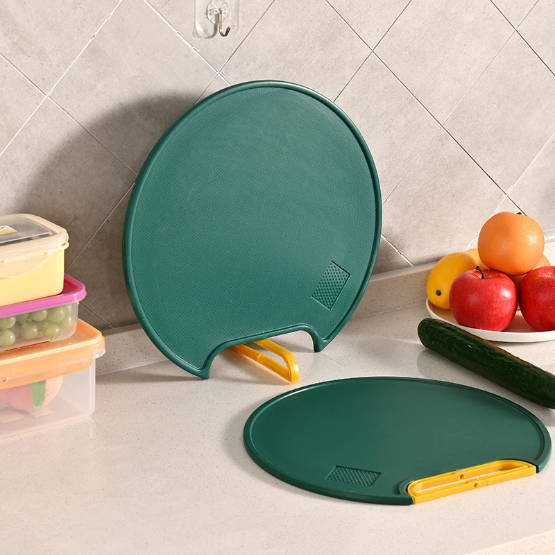 新款二代双面防滑防霉菜板PE厨房剁骨悬挂砧板生熟分开祖母绿案板