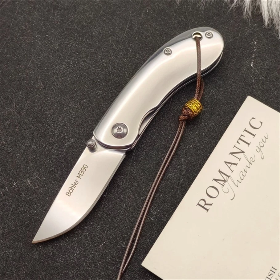 匠禾力-小银豆-镜光面不锈钢合金-高级感收藏级别家用水果刀餐刀