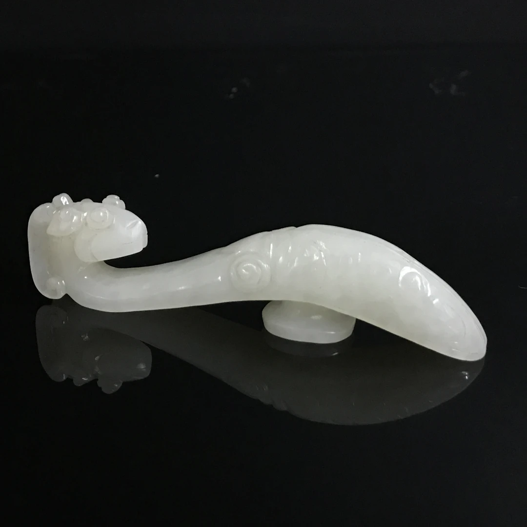 清代和田玉带钩/027205/收藏/传承/【友谊文物商店】