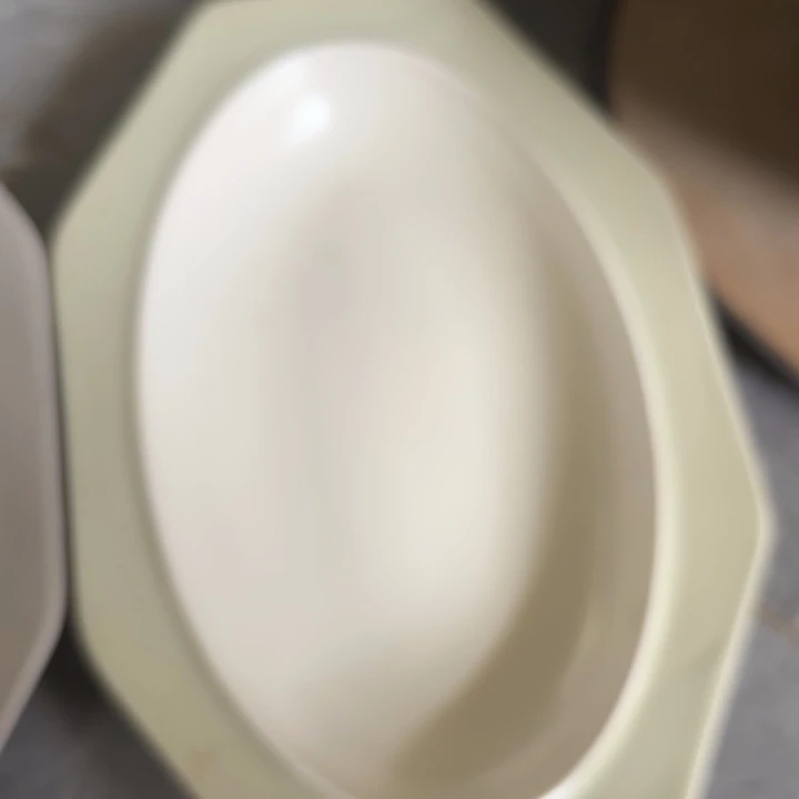 瓷片绿色鱼盘1个装