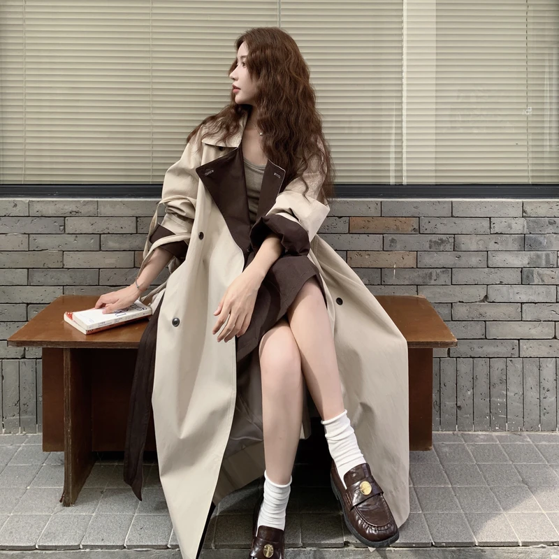 洋气春秋气质超好看英伦风加厚长款风衣显瘦女秋冬感时尚休闲大衣