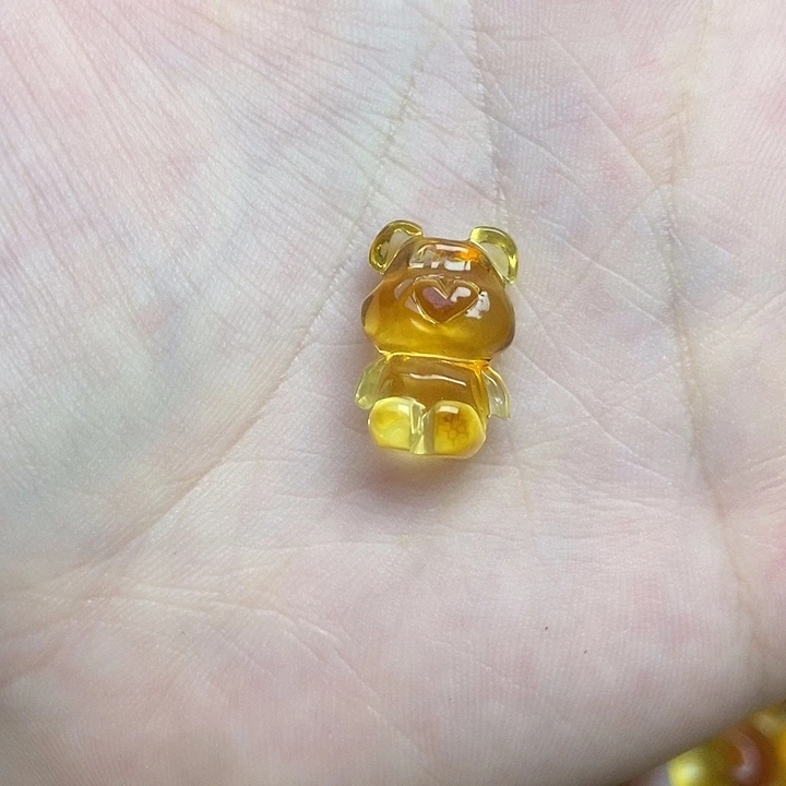 橄榄核吊坠小熊微瑕