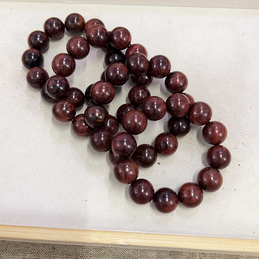 黄花梨/降香黄檀手串/手链20mm圆珠老料紫