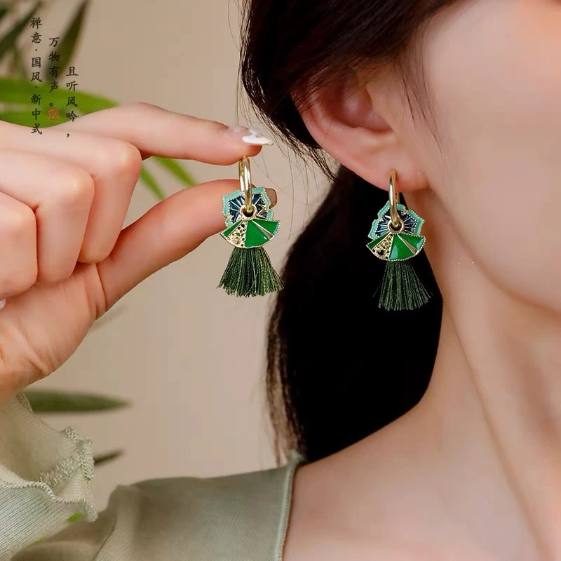 铜合金耳饰 E18005 江生生 【鸢尾花】耳环