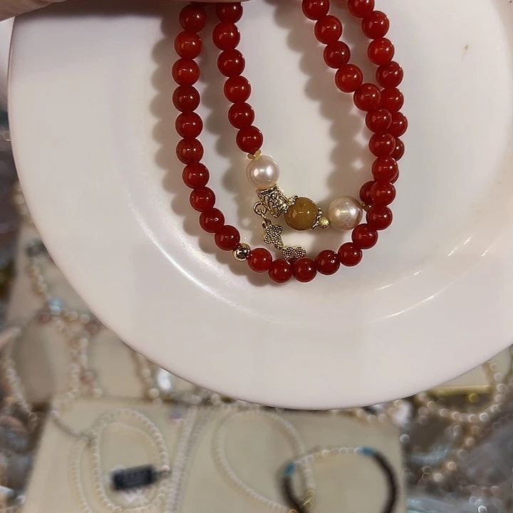 银S925镶嵌淡水珍珠时尚设计款天然淡水珍珠