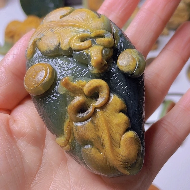 和田玉手把件未镶嵌我****！