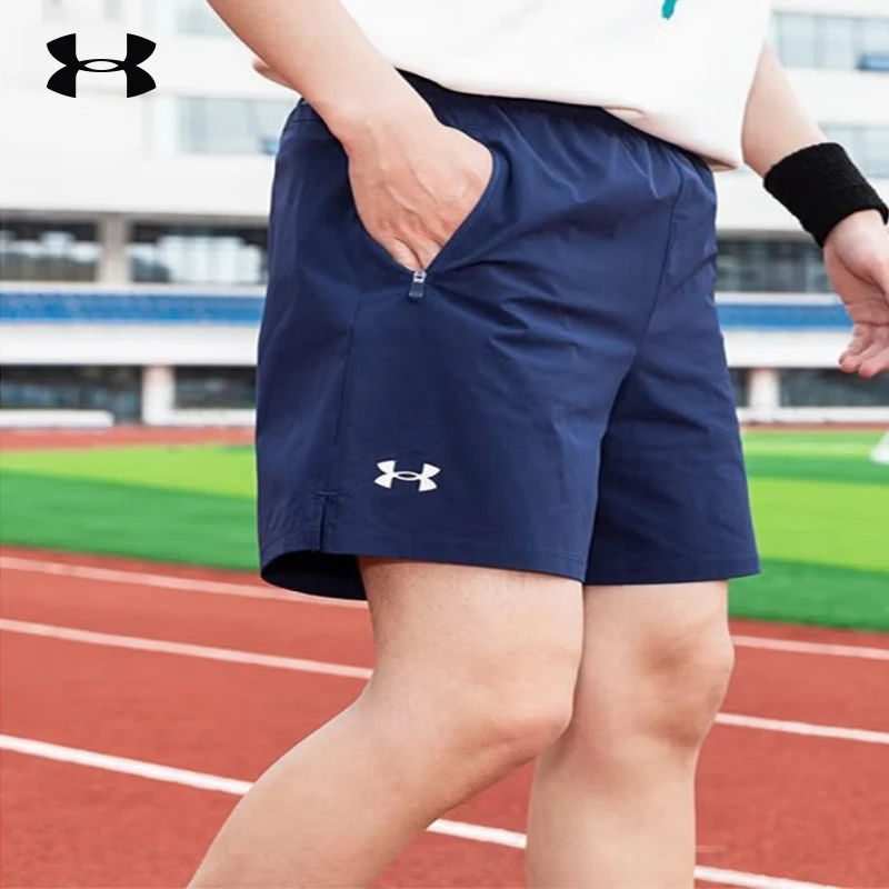 安德玛速干短裤男裤夏季篮球裤五分裤跑步运动裤薄款健身训练短裤