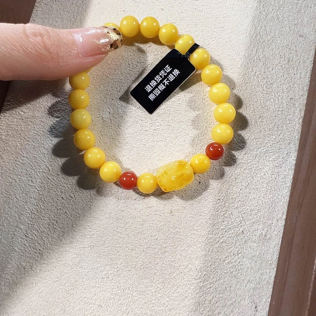 蜜蜡未镶嵌手链蜜蜡8.2mm