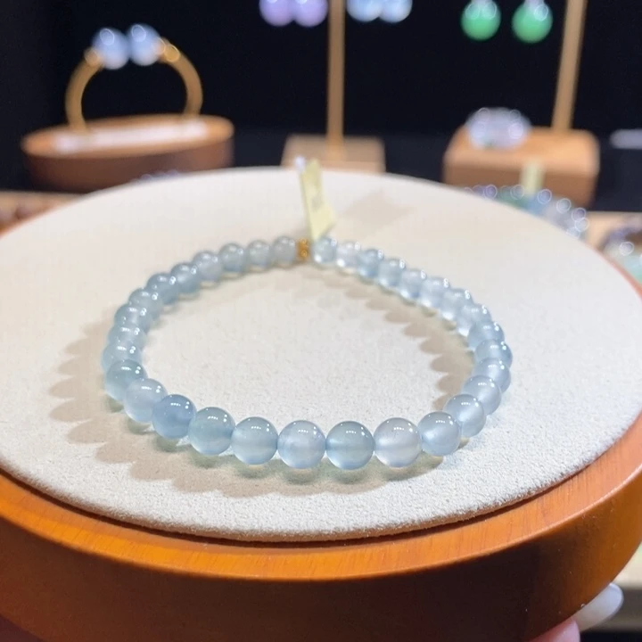 翡翠未镶嵌吊坠(不含链)翡翠冰晴蓝手串