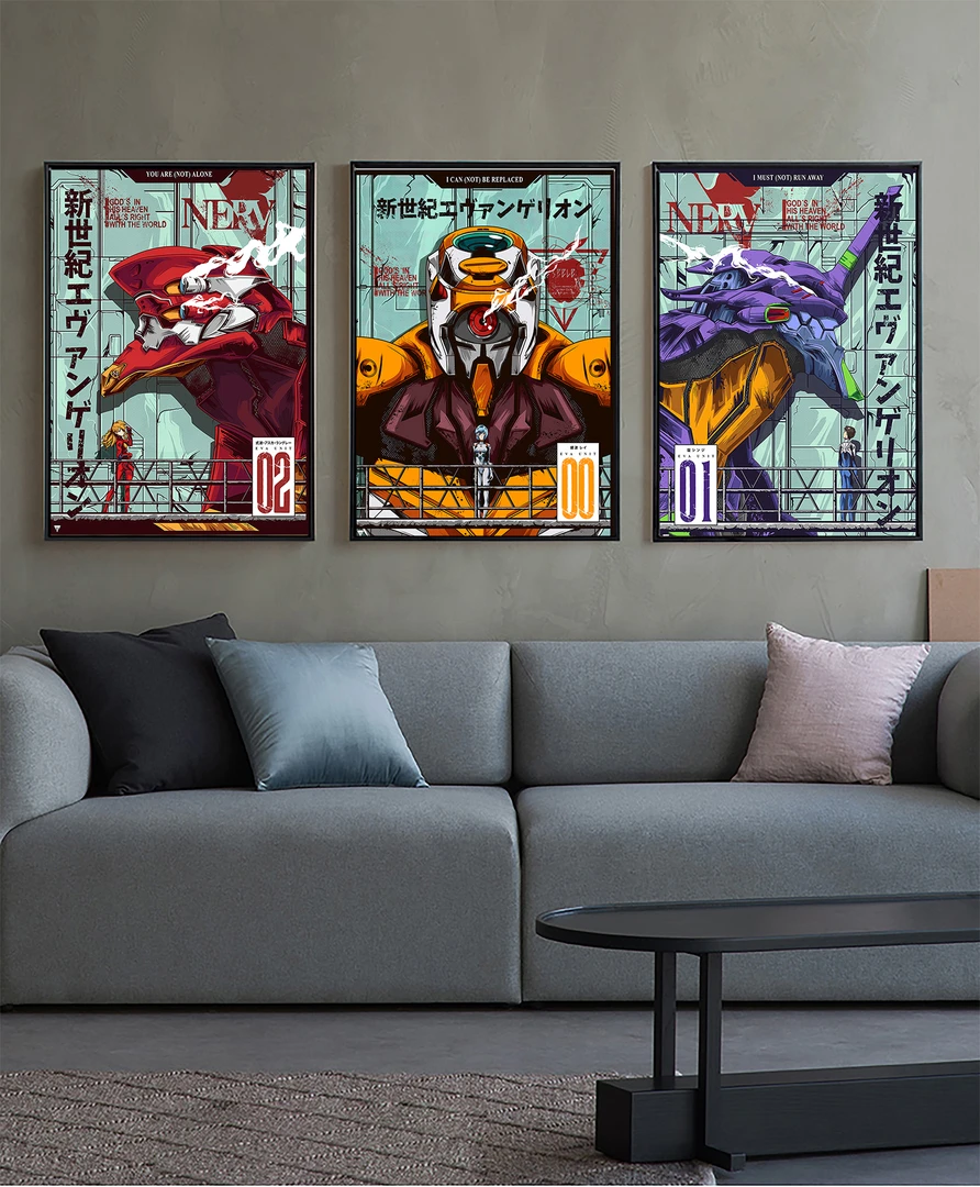 新世纪福音战士 50*70厘米 pvc三组合