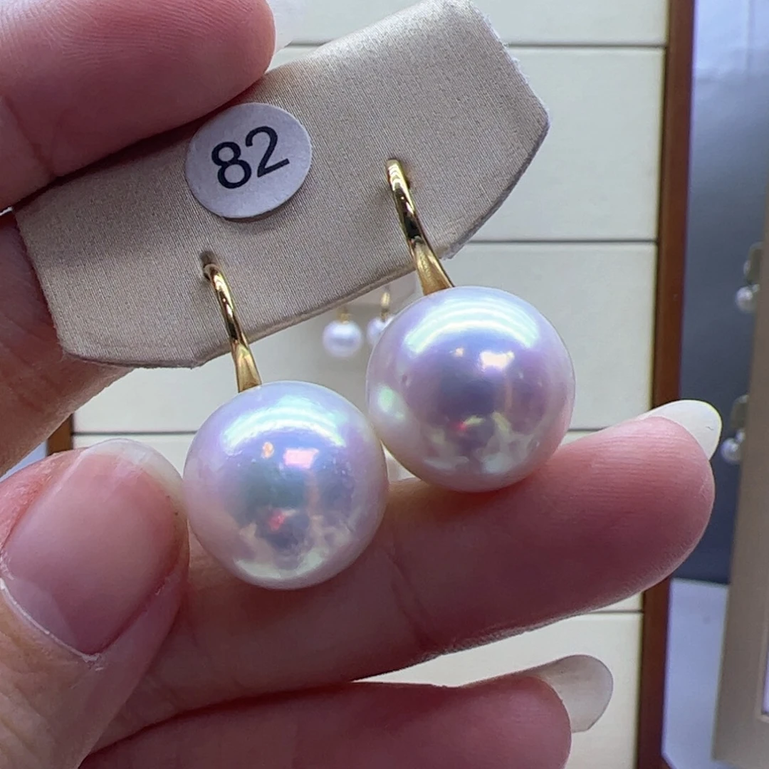 淡水珍珠耳饰银S925镶嵌