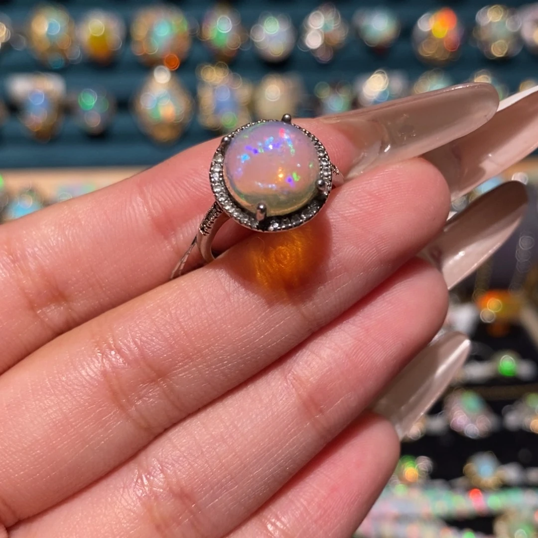 欧泊银S925镶嵌戒指