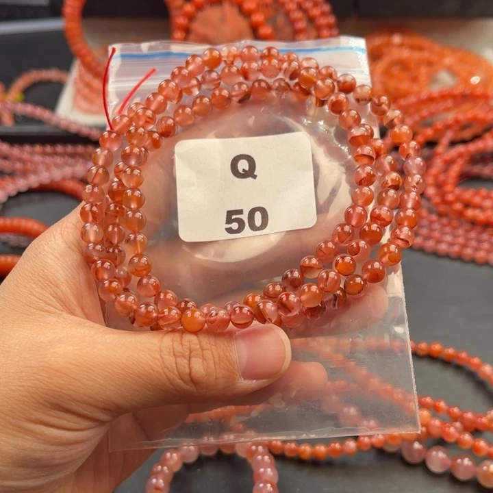 南红玛瑙未镶嵌多样性发货默认微瑕称重6mm