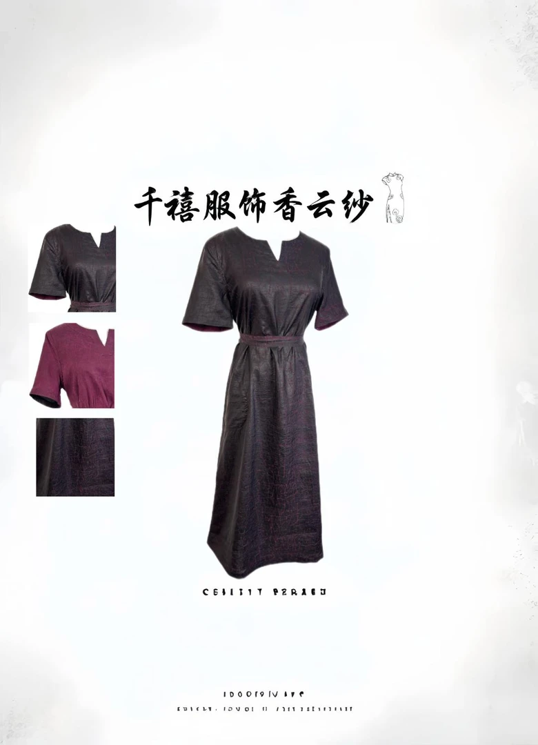 【千禧专属】151香云纱连衣裙双面穿时尚休闲夏季复古中式中长款