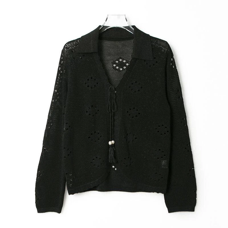 【维姐精选】挑孔镂空针织开衫KS2574