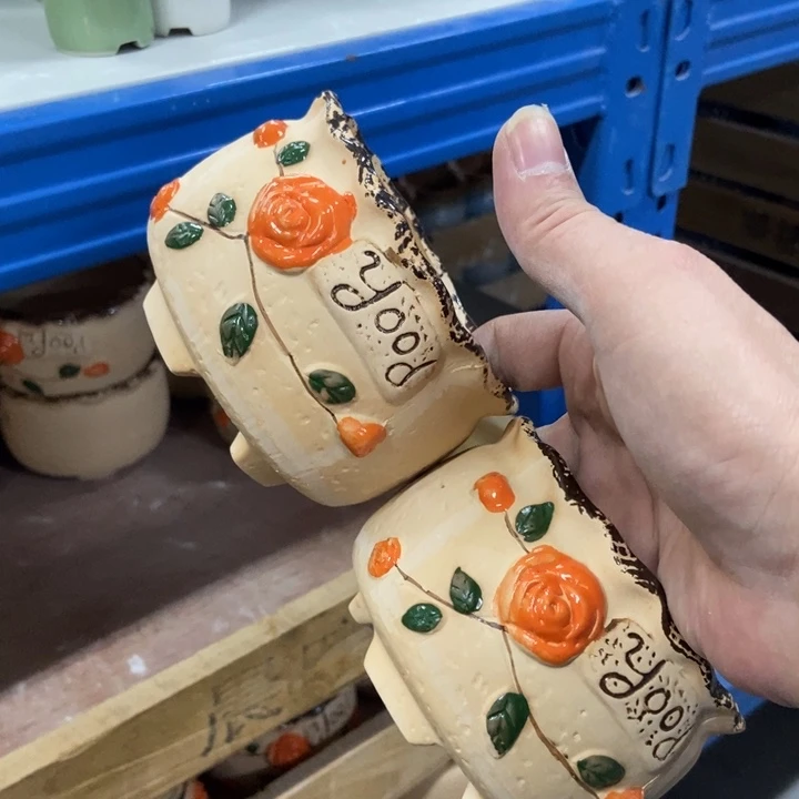 陶瓷花盆单场满9.9发10*7