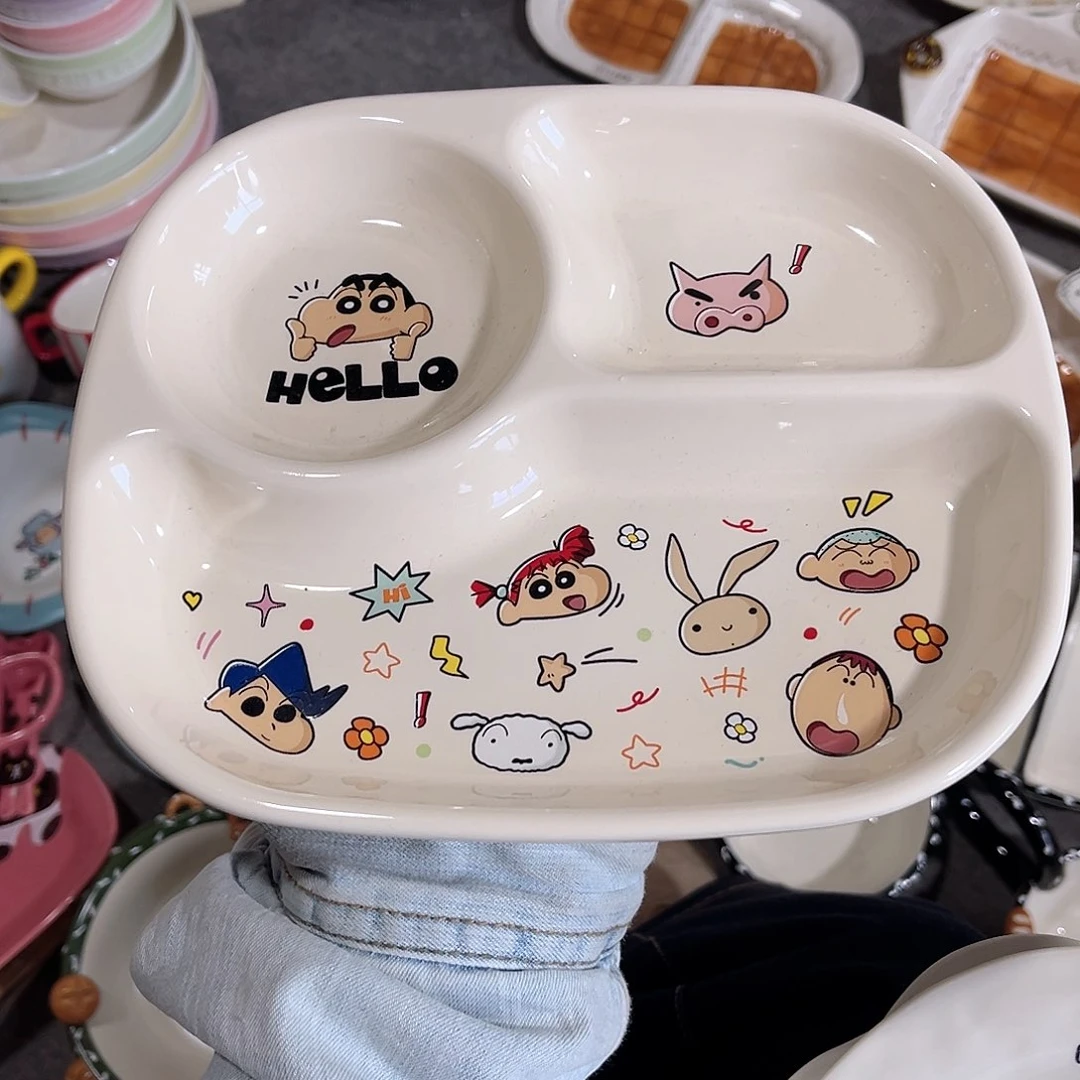 蜡笔小新分餐盘陶瓷餐具系列