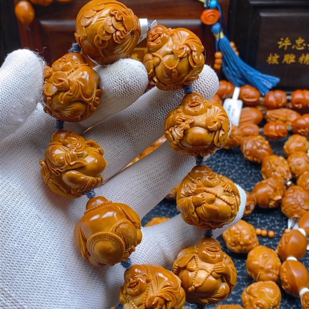 橄榄核手串/手链许忠英2.7×2.7布袋八宝弥勒