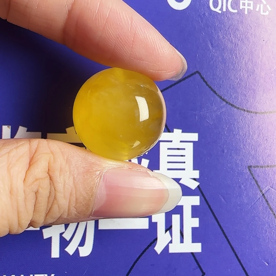 蜜蜡未镶嵌颈饰蜜蜡焦皮料单珠19.2mm