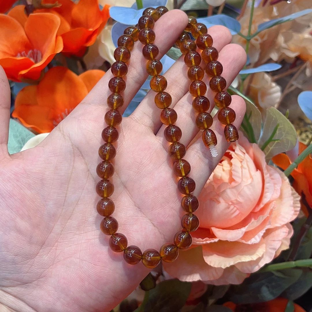 曼曼珠宝紫罗兰琥珀项链