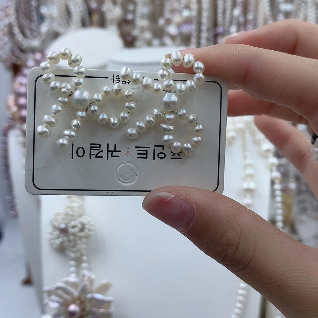 耳饰淡水珍珠银S925镶嵌