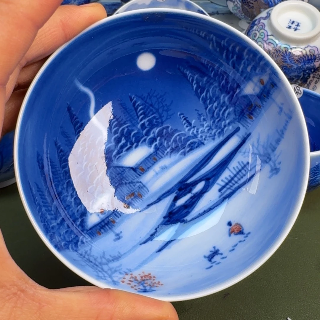 瓷景德镇纯手绘茶具圆圆266