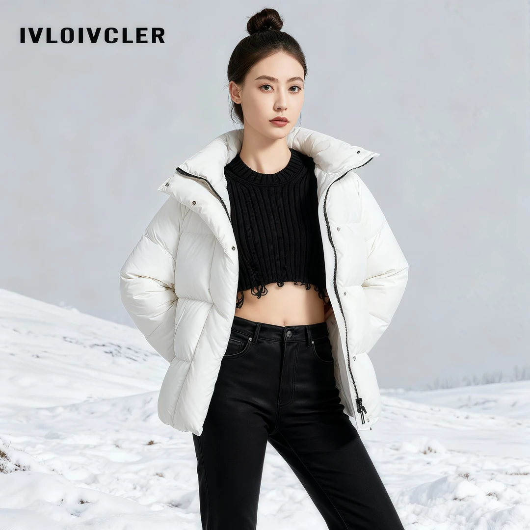 【极寒系列】90白鹅绒羽绒服秋冬季宽松防风时尚百搭外套