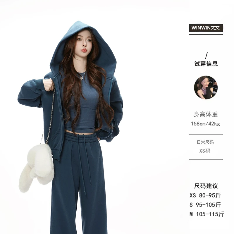 【招牌博主】单外套~文文私服 纯色简约宽松显瘦连帽外套WWQ5WT2444