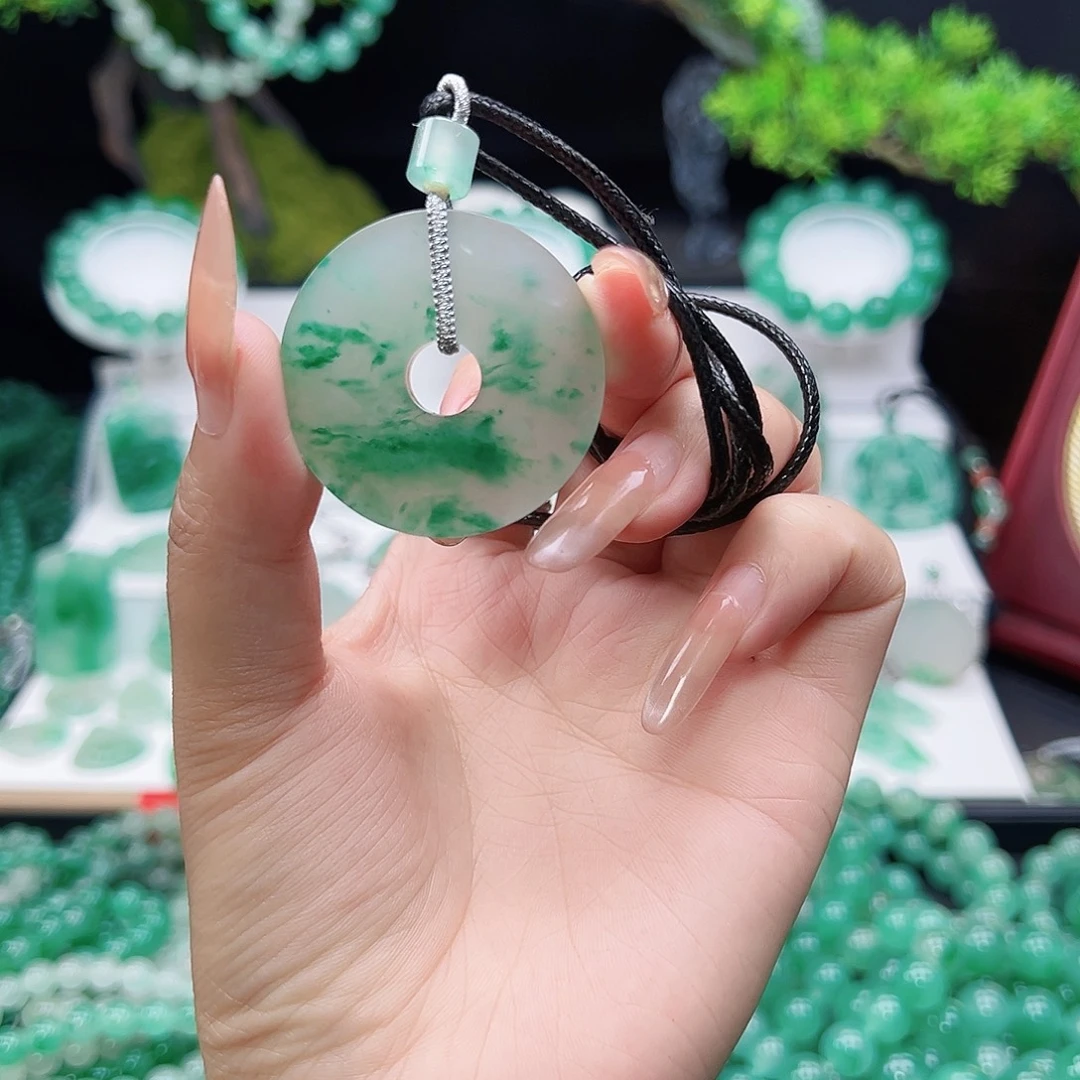 石英质玉（非洲翠）未镶嵌吊坠(赠链)